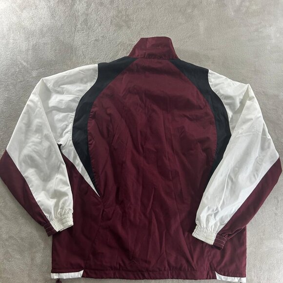 Teamwork Sport Jacket Size XL Red Long Sleeve Sweatshirt Zip Up Front Pockets - Picture 10 of 12